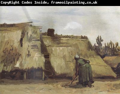 Vincent Van Gogh Cottage with Woman Digging (nn04)